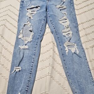 Distressed Light Blue Women's Jeans
